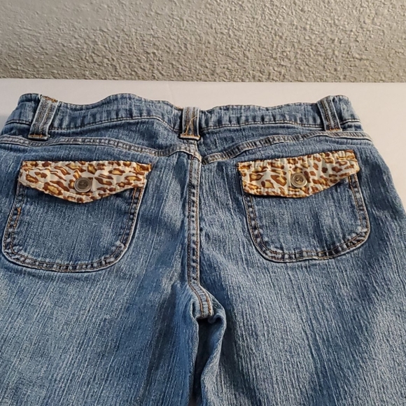 Cheetah Girls blue jeans shorts w/ cheetah designs - Picture 9 of 13